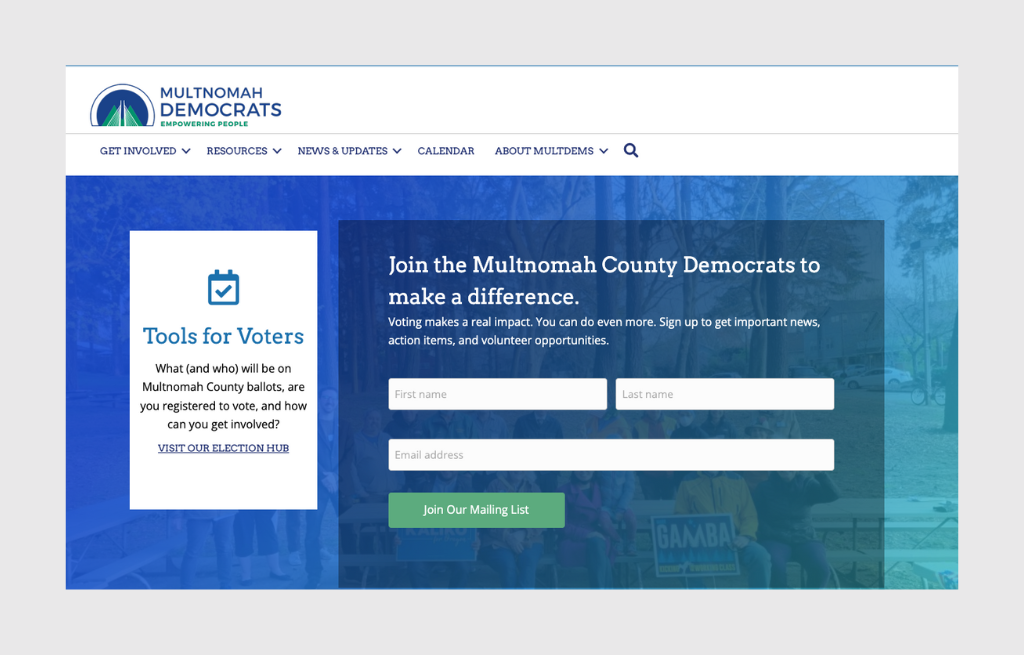 Multnomah Democrats - digital consulting